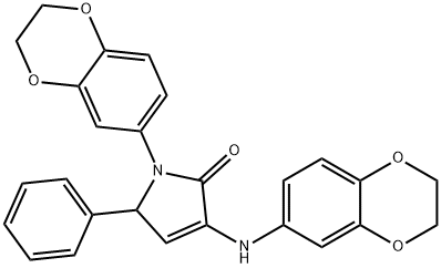 1-(2,3-dihydro-1,4-benzodioxin-6-yl)-4-(2,3-dihydro-1,4-benzodioxin-6-ylamino)-2-phenyl-2H-pyrrol-5-one|