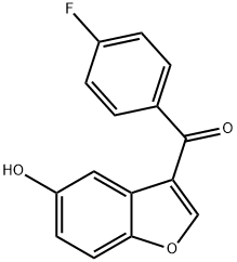 (4-Fluoro-phenyl)-(5-hydroxy-benzofuran-3-yl)-methanone Struktur