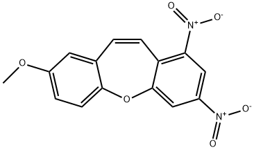 8-Methoxy-1,3-dinitro-dibenzo[b,f]oxepine 化学構造式