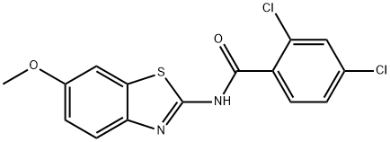 2,4-dichloro-N-(6-methoxybenzo[d]thiazol-2-yl)benzamide Struktur