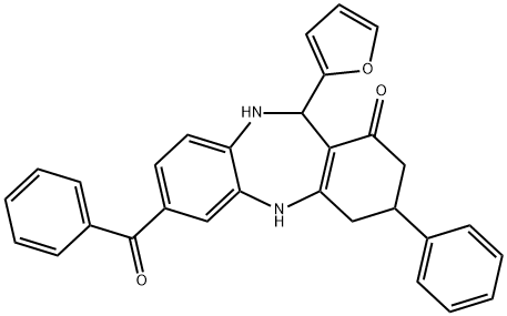 312626-38-3 2-benzoyl-6-(furan-2-yl)-9-phenyl-5,6,8,9,10,11-hexahydrobenzo[b][1,4]benzodiazepin-7-one