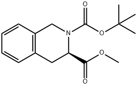 2,3(1H)-Isoquinolinedicarboxylic acid, 3,4-dihydro-, 2-(1,1-dimethylethyl) 3-methyl ester, (3R)- Struktur