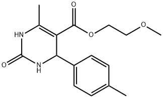 2-methoxyethyl 6-methyl-2-oxo-4-(p-tolyl)-1,2,3,4-tetrahydropyrimidine-5-carboxylate Structure