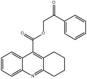 2-oxo-2-phenylethyl 1,2,3,4-tetrahydroacridine-9-carboxylate Struktur