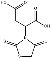 2-(4-氧代-2-硫代噻唑烷-3-基)琥珀酸,31316-80-0,结构式