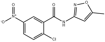 2-chloro-N-(5-methylisoxazol-3-yl)-5-nitrobenzamide 结构式