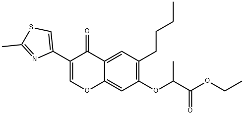 ethyl 2-((6-butyl-3-(2-methylthiazol-4-yl)-4-oxo-4H-chromen-7-yl)oxy)propanoate|