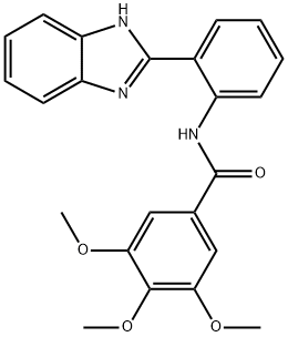 N-(2-(1H-苯并[D]咪唑-2-基)苯基)-3,4,5-三甲氧基苯甲酰胺,313275-18-2,结构式