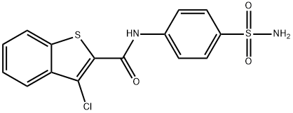 3-chloro-N-(4-sulfamoylphenyl)benzo[b]thiophene-2-carboxamide 结构式