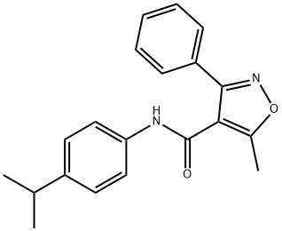 313393-05-4 5-methyl-3-phenyl-N-(4-propan-2-ylphenyl)-1,2-oxazole-4-carboxamide