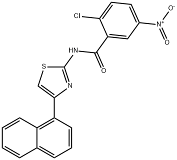 (Z)-2-chloro-N-(4-(naphthalen-1-yl)thiazol-2(3H)-ylidene)-5-nitrobenzamide Structure