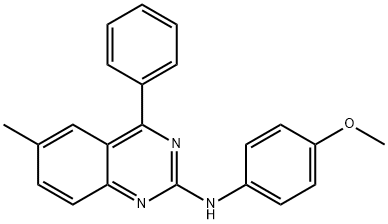 N-(4-methoxyphenyl)-6-methyl-4-phenylquinazolin-2-amine 结构式