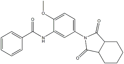 N-[5-(1,3-dioxo-3a,4,5,6,7,7a-hexahydroisoindol-2-yl)-2-methoxyphenyl]benzamide|