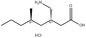 Octanoic acid, 3-(aminomethyl)-5-methyl-, hydrochloride, (3S,5R)- Structure