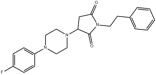 3-(4-(4-fluorophenyl)piperazin-1-yl)-1-phenethylpyrrolidine-2,5-dione Structure