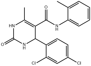 4-(2,4-dichlorophenyl)-6-methyl-2-oxo-N-(o-tolyl)-1,2,3,4-tetrahydropyrimidine-5-carboxamide Structure