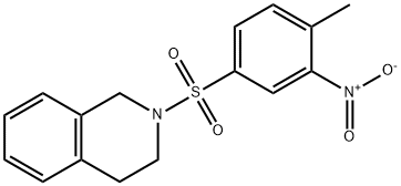 2-[(4-methyl-3-nitrophenyl)sulfonyl]-1,2,3,4-tetrahydroisoquinoline 化学構造式