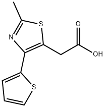 2-[2-methyl-4-(thiophen-2-yl)-1,3-thiazol-5-yl]acetic acid 结构式