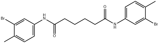 N,N'-bis(3-bromo-4-methylphenyl)hexanediamide 结构式