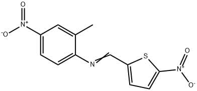 (2-methyl-4-nitrophenyl)[(5-nitro-2-thienyl)methylene]amine Structure