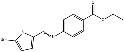 ethyl 4-{[(5-bromo-2-thienyl)methylene]amino}benzoate 结构式