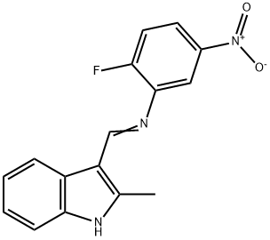 (2-fluoro-5-nitrophenyl)[(2-methyl-1H-indol-3-yl)methylene]amine,314279-78-2,结构式