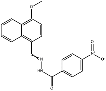 N'-[(4-methoxy-1-naphthyl)methylene]-4-nitrobenzohydrazide 结构式