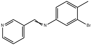 (3-bromo-4-methylphenyl)(3-pyridinylmethylene)amine 结构式