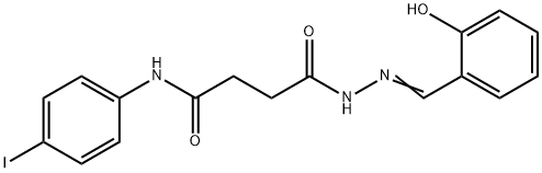 4-[2-(2-hydroxybenzylidene)hydrazino]-N-(4-iodophenyl)-4-oxobutanamide Struktur