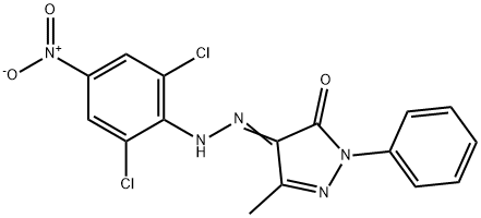 4-[(2,6-dichloro-4-nitrophenyl)hydrazono]-5-methyl-2-phenyl-2,4-dihydro-3H-pyrazol-3-one Structure