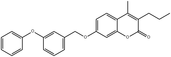 4-methyl-7-((3-phenoxybenzyl)oxy)-3-propyl-2H-chromen-2-one Structure