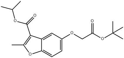 isopropyl 5-(2-(tert-butoxy)-2-oxoethoxy)-2-methylbenzofuran-3-carboxylate 结构式