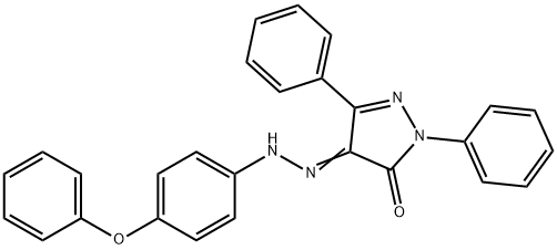 4-[(4-phenoxyphenyl)hydrazono]-2,5-diphenyl-2,4-dihydro-3H-pyrazol-3-one Struktur