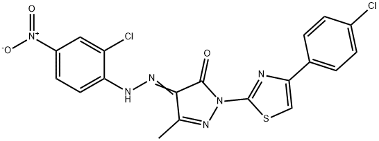 4-[(2-chloro-4-nitrophenyl)hydrazono]-2-[4-(4-chlorophenyl)-1,3-thiazol-2-yl]-5-methyl-2,4-dihydro-3H-pyrazol-3-one|