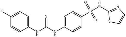 4-({[(4-fluorophenyl)amino]carbonothioyl}amino)-N-1,3-thiazol-2-ylbenzenesulfonamide,314764-52-8,结构式