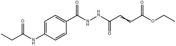 ethyl 4-oxo-4-{2-[4-(propionylamino)benzoyl]hydrazino}-2-butenoate Structure