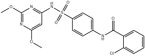 2-chloro-N-(4-(N-(2,6-dimethoxypyrimidin-4-yl)sulfamoyl)phenyl)benzamide,314766-26-2,结构式