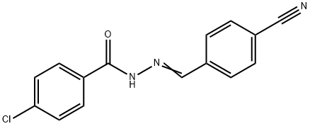 4-chloro-N'-(4-cyanobenzylidene)benzohydrazide Struktur