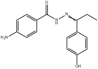 4-氨基-N'-(1-(4-羟基苯基)亚丙基)苯甲酰肼,314766-70-6,结构式