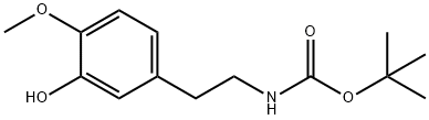 (3-羟基-4-甲氧基苯乙基)氨基甲酸叔丁酯,31493-49-9,结构式