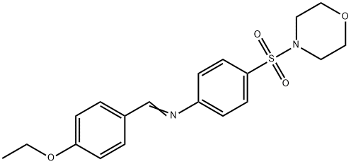 N-(4-ethoxybenzylidene)-4-(4-morpholinylsulfonyl)aniline 结构式