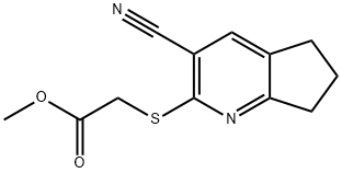 methyl [(3-cyano-6,7-dihydro-5H-cyclopenta[b]pyridin-2-yl)sulfanyl]acetate Structure