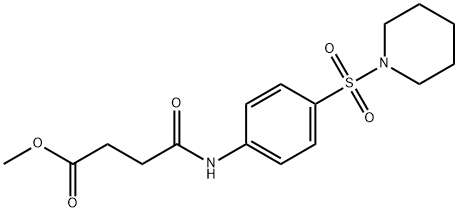 methyl 4-oxo-4-{[4-(1-piperidinylsulfonyl)phenyl]amino}butanoate Struktur