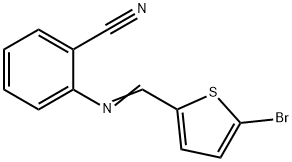2-{[(5-bromo-2-thienyl)methylene]amino}benzonitrile Struktur