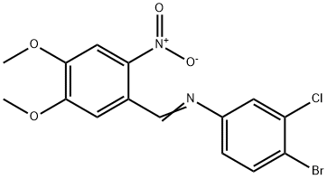 (4-bromo-3-chlorophenyl)(4,5-dimethoxy-2-nitrobenzylidene)amine|