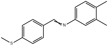 (3,4-dimethylphenyl)[4-(methylsulfanyl)benzylidene]amine Structure