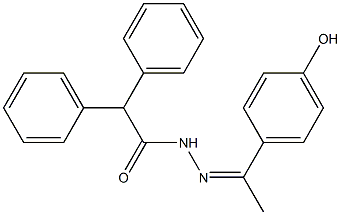 N'-[1-(4-hydroxyphenyl)ethylidene]-2,2-diphenylacetohydrazide Structure