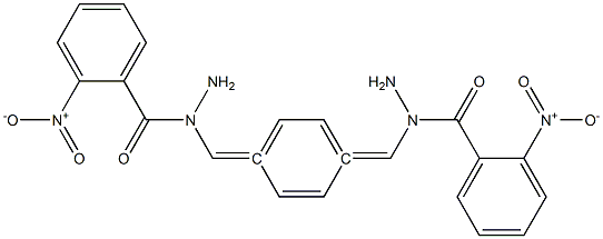 N',N''-[1,4-phenylenedi(methylylidene)]bis(2-nitrobenzohydrazide) 化学構造式