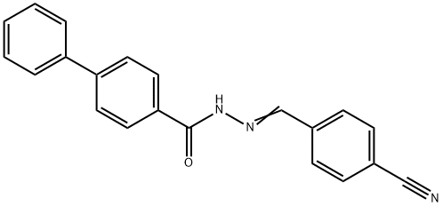 N'-(4-cyanobenzylidene)-4-biphenylcarbohydrazide Structure