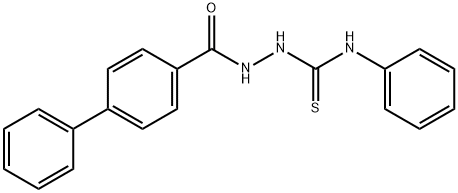 2-(4-biphenylylcarbonyl)-N-phenylhydrazinecarbothioamide Struktur